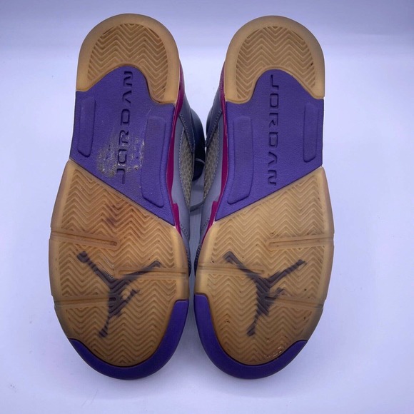 Nike Jordan Retro 5 Cement Grey Pink Shoes Athletic Womens Size 8.5 Kids Youth 7 - Picture 9 of 9